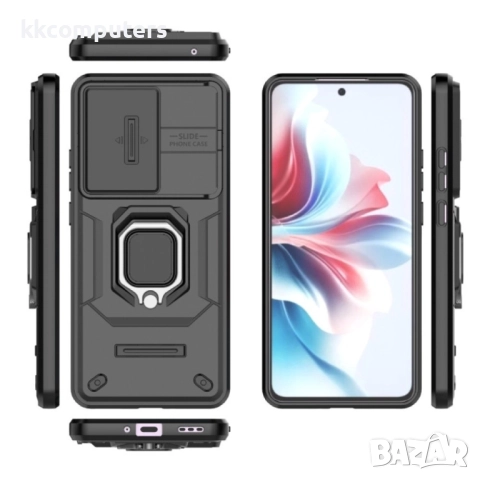 OPPO Reno11 F 5G Удароустойчив Ring Holder Калъф и Протектор, снимка 4 - Калъфи, кейсове - 52976996