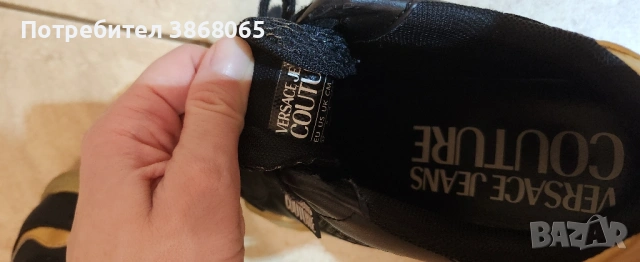 Сникърси Versace черно и златно, снимка 6 - Маратонки - 53033461