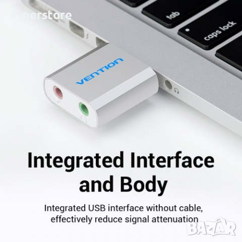 Звукова карта на USB Vention VAB-S13 USB Sound Card External, снимка 3 - Други - 36501109