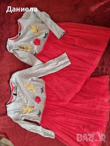 Коледни рокли 104 и 116 р-р, снимка 2 - Детски рокли и поли - 52736378