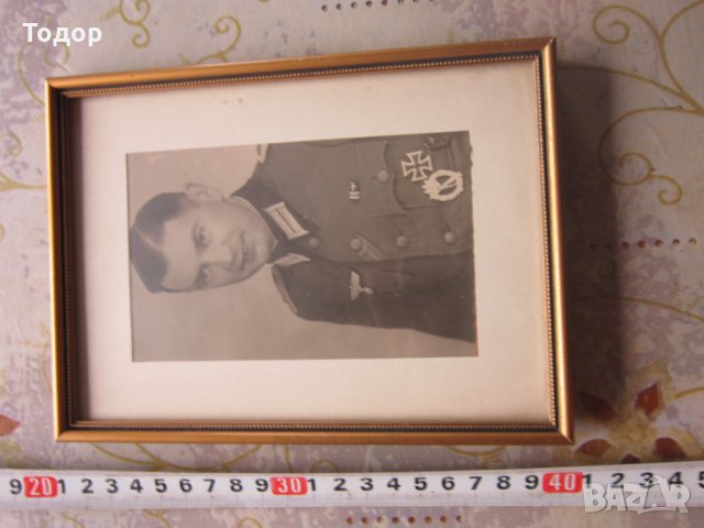 Стара снимка немски офицер генерал 3 Райх, снимка 2 - Колекции - 29431467