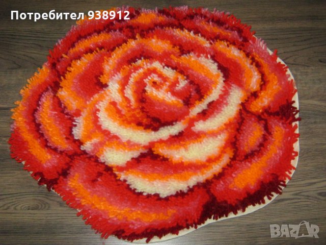 Фъкано килимче - ръчна изработка, снимка 2 - Килими - 31571414