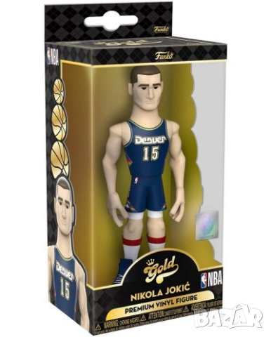 Статуетка Funko Gold Sports: Basketball - Nikola Jokic (Denver Nuggets), 13 cm, снимка 3 - Фигурки - 42898020