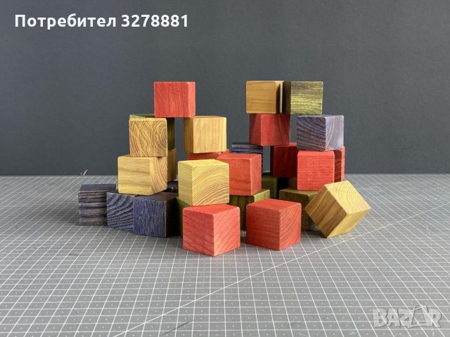 Дървени разноцветни кубчета, снимка 5 - Конструктори - 35384968