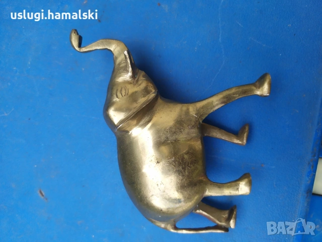 Винтидж бронзова статуетка слон, снимка 4 - Антикварни и старинни предмети - 53898192