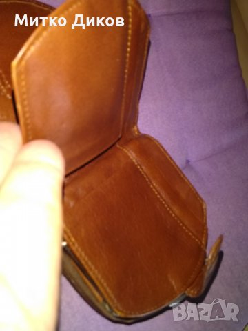 Портфейл Арт №9 естествена кожа 100х100мм цип и за стотинки, снимка 6 - Портфейли, портмонета - 32149949