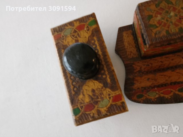 Българска стара мастилница и попивателна, снимка 4 - Антикварни и старинни предмети - 44295850