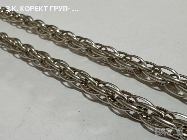 Сребърен синджир 925, 24,51гр, снимка 5 - Колиета, медальони, синджири - 44569183