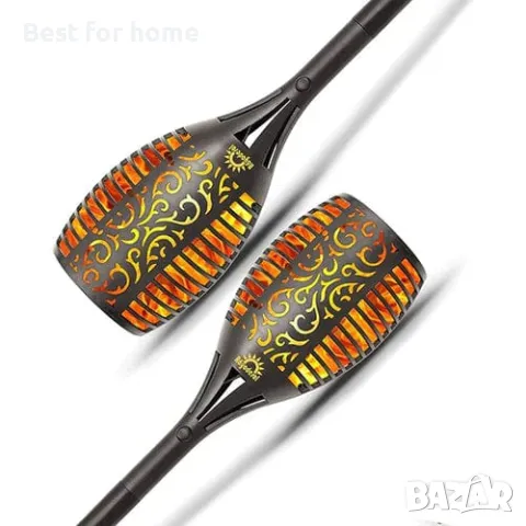 2 броя лампи за градина  тип ФАКЛИ с пламъчен ефект , снимка 4 - Соларни лампи - 50126955