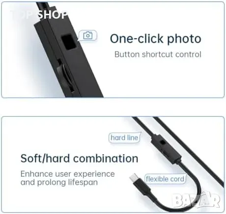 Нова Гъвкава ендоскопска камера за авто, тръби, канализация, 2MP HD, снимка 7 - Гедорета - 49919363