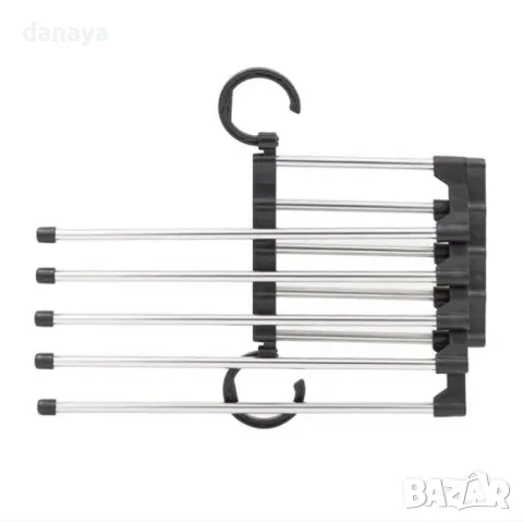 5356 Телескопична закачалка за панталони поли органайзер за гардероб, снимка 7 - Органайзери - 47690983