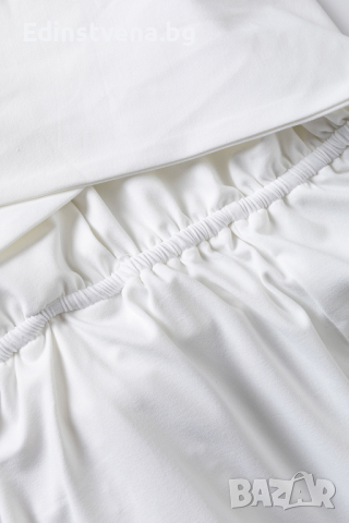 Дълга елегантна дамска рокля в бяло, с цепка и ефектен гръб, снимка 14 - Рокли - 44716830