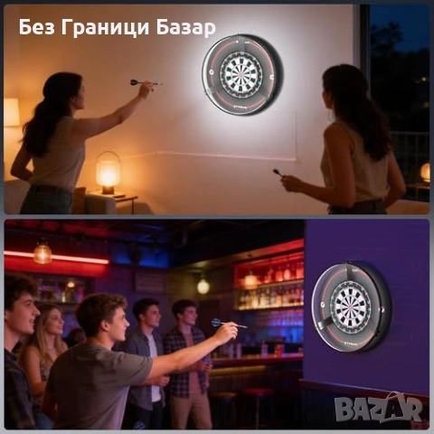 Ново Професионално LED осветление за дартс 360° без сенки с димер магнитен монтаж, снимка 6 - Други спортове - 54092917