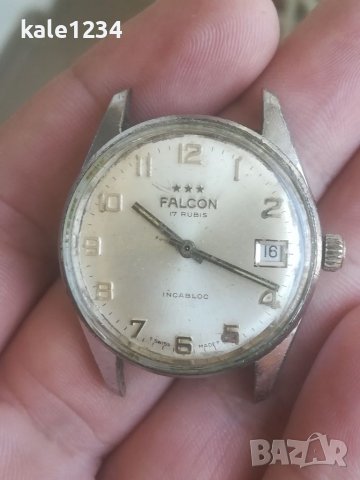 Швейцарски часовник FALCON. 17rubis. Vintage watch. Swiss made. Механичен механизъм. Мъжки часовник , снимка 8 - Мъжки - 39638518