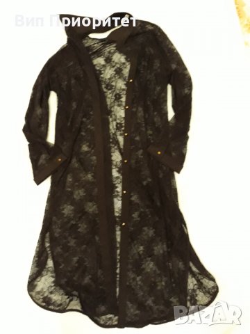 Много луксозна копринена горница в черно, марка KIKI RIKI  с конусовидни ефектни копчета, снимка 6 - Туники - 37446306