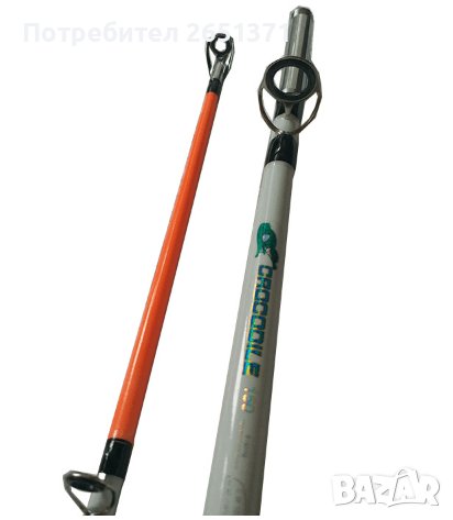 Въдица от фибростъкло Crocodile с резба, подходяща за лодка, кльонк - 2,10 м., снимка 6 - Въдици - 38433717