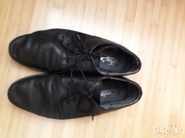 Мъжки летни черни обувки на дупки с връзки, снимка 4 - Ежедневни обувки - 30022834