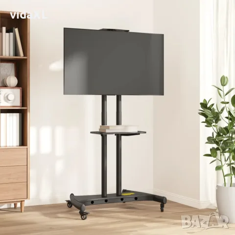 vidaXL ТВ стойка на колелца 32-70 инча екран VESA 600x400 мм 60 кг, снимка 2 - Стойки, 3D очила, аксесоари - 56147456