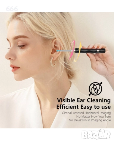 Комплект за премахване на ушна кал,почистващ препарат за уши с камера, снимка 12 - Друга електроника - 51450271