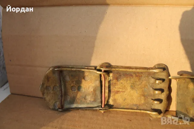 Стара бронзова пафта с емайл, снимка 6 - Антикварни и старинни предмети - 47790971