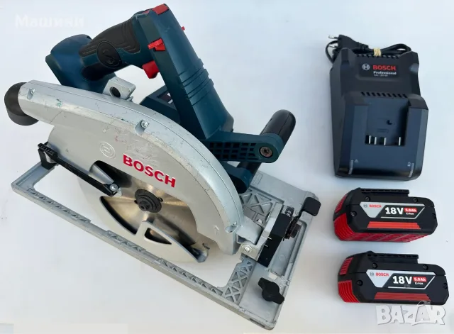 BOSCH GKS 18V-68 GC - Безчетков циркуляр 2x18V 5.0Ah перфектен!
