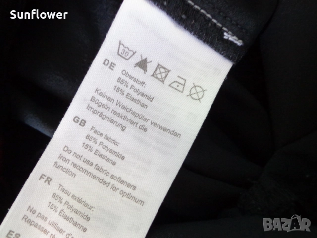 Дамски туристически 3/4 панталон Mammut в черно и тъмно сиво, размер EU38, UK12, US8 , снимка 5 - Панталони - 51790686