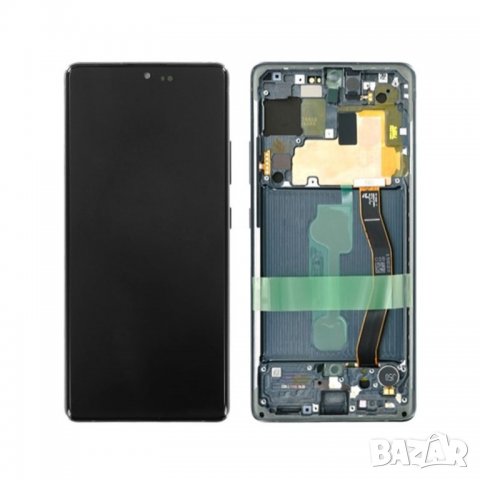 LCD Дисплей С РАМКА за Samsung SM-G770F / GH82-21672A Galaxy S10 Lite / Черен / Оригинал Service Pac, снимка 1 - Тъч скрийн за телефони - 29391761