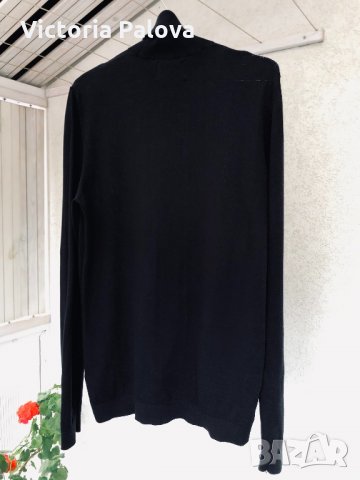 Много тънко черно памучно поло унисекс, снимка 4 - Блузи с дълъг ръкав и пуловери - 31292583