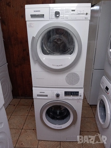 Комплект пералня и сушилня с термопомпа Сименс Siemens IQ 590 A+++ 8кг 2 години гаранция!, снимка 6 - Перални - 53299875