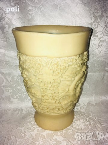 старинна ръчно гравирана азиатска ваза , снимка 8 - Вази - 31757155
