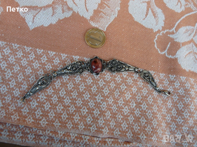 Стара сребърна гривна, снимка 7 - Антикварни и старинни предмети - 53132046