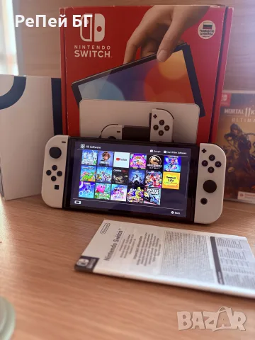 Nintendo Switch Oled Пълен Комплект Гаранция 12м