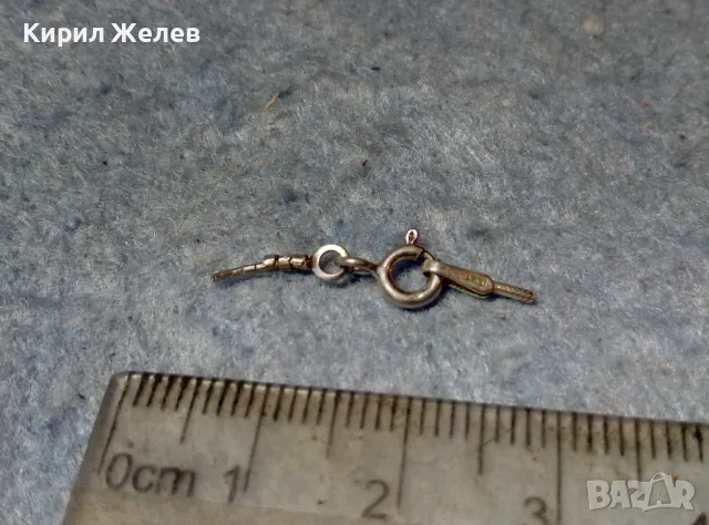СТАРА СРЕБЪРНА ЗАКОПЧАЛКА За КОЛИЕ ВЕРИЖКА ГРИВНА СРЕБРО 925 ITALY КАРАБИНКА За СИНДЖИРЧЕ 49939, снимка 4 - Други - 49147551