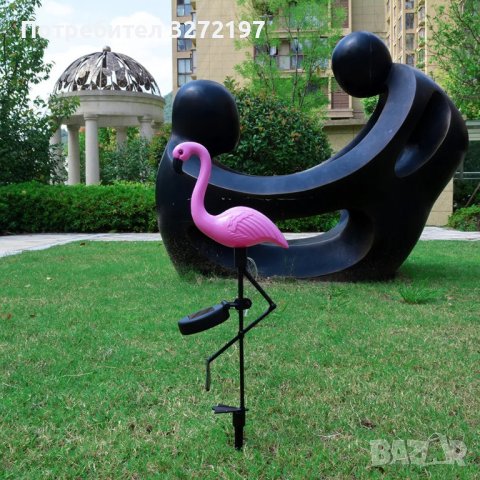 LED Соларна лампа Фламинго,водоустойчива IP65, снимка 2 - Соларни лампи - 42849830