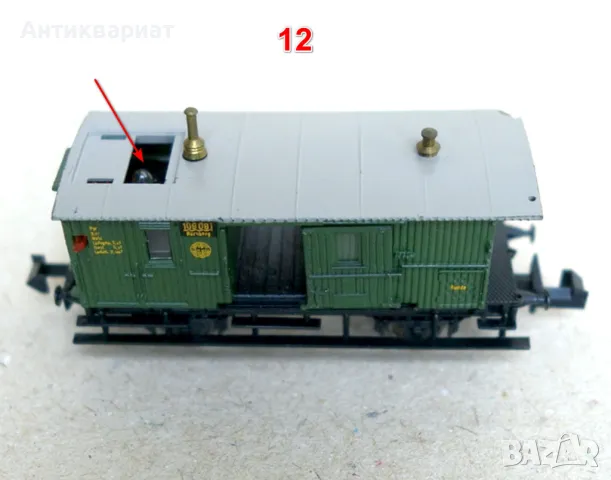 Товарни и пътнически вагони N (1:160) - от 9 до 12, снимка 14 - Колекции - 49365656