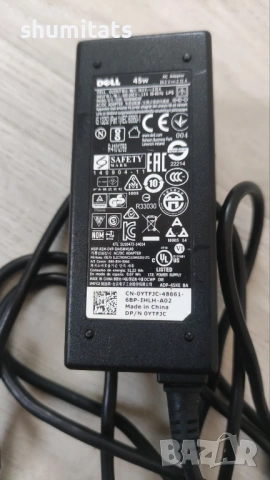 Адаптер DELL 45W тънка букса среден пин, снимка 2 - Лаптоп аксесоари - 54100282