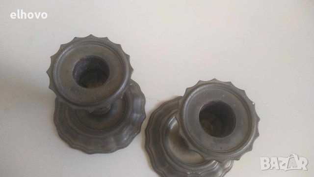 Малки калаени свещници, снимка 4 - Антикварни и старинни предмети - 42030103