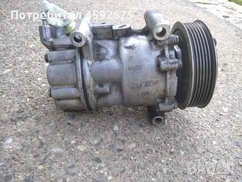 Компресорът е свален от Пежо, работещ. Изпращам с опция преглед и тест. На снимките се вижда номерът, снимка 2 - Части - 51689560