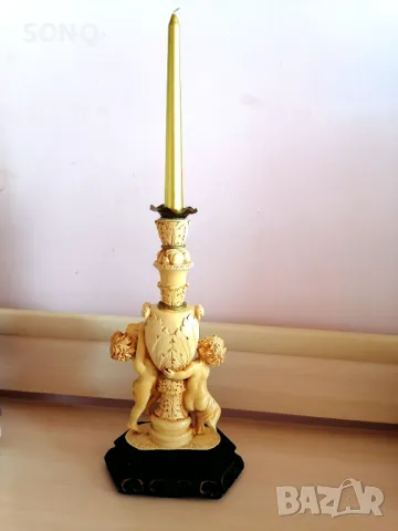 Невероятно Красив Свещник-Ангелчета, снимка 7 - Антикварни и старинни предмети - 49523096