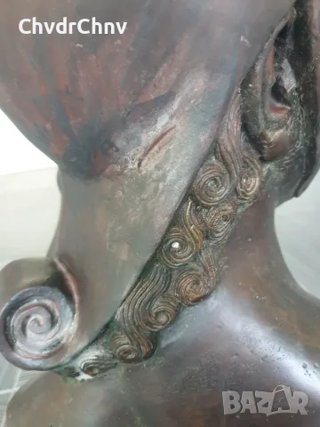 Canova Paris 70см-15кг/голяма бронзова фигура-бюст на Парис/модел Антонио Канова, снимка 11 - Статуетки - 55780335