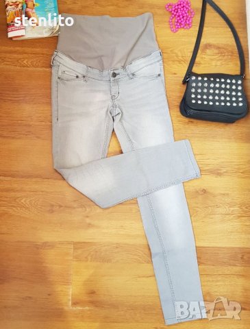 Дънки за бременни H&M Skinny High Rib Mama размер 36, снимка 3 - Дрехи за бременни - 37816120