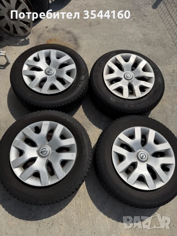 4бр. железни джанти с тасове 16 5x114.3 с гуми 215/65/16 за Nissan Qashqai