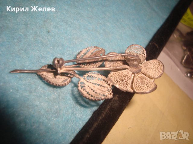 СРЕБЪРНА ФИЛИГРАННА РОЗА БРОШКА СРЕБРО 800 МАЙСТОРСКА УНИКАЛНА СТАРИННА РЪЧНА ФИНА ИЗРАБОТКА 25371, снимка 12 - Други - 34883963