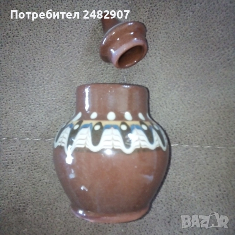 Стара глинена захарница, снимка 7 - Антикварни и старинни предмети - 51581162