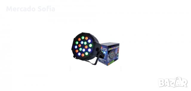 ЛАЗЕР ЗА УКРАСА LED MINI FLAT PAR LIGHT OEM, 4 РЕЖИМА, 36 LED , снимка 2 - Лед осветление - 30764033