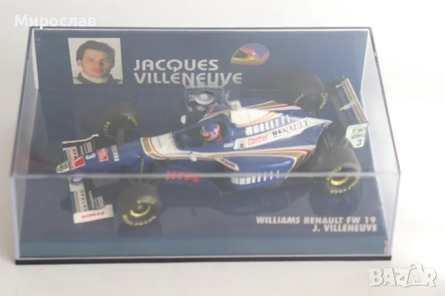 1:43 MINICHAMPS БОЛИД МОДЕЛ WILLIAMS RENAULT J.WILLENEUVE ФОРМУЛА 1 F1, снимка 2 - Колекции - 49271352