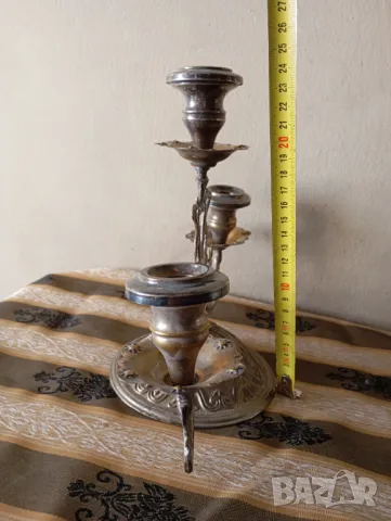 Свещник арт нуво, снимка 5 - Антикварни и старинни предмети - 50177696