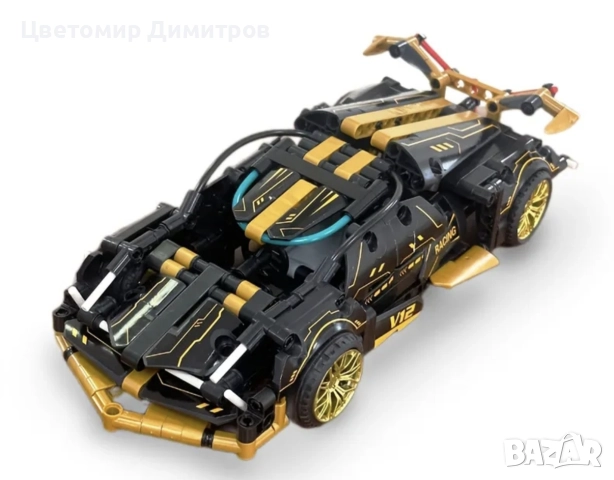Спортна кола за сглобяване Lamborghini Lego, снимка 5 - Конструктори - 52640806