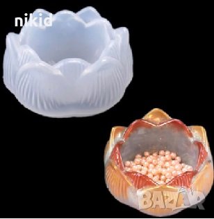 Цвете Лале Лотос лотус силиконов молд форма смола восък свещ шоколад гипс смола, снимка 3 - Форми - 30534057