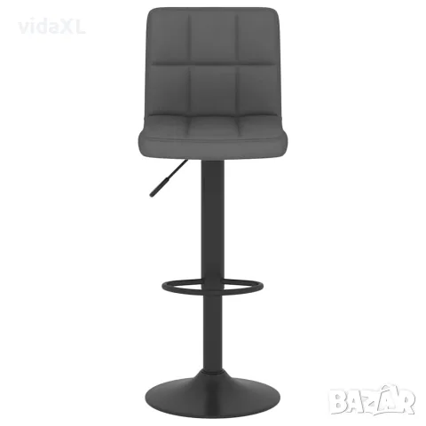 vidaXL Бар табуретки, 2 бр, тъмносиви, текстил, снимка 4 - Столове - 56147018